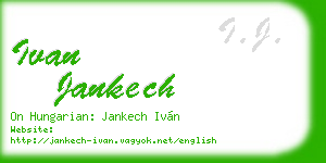 ivan jankech business card